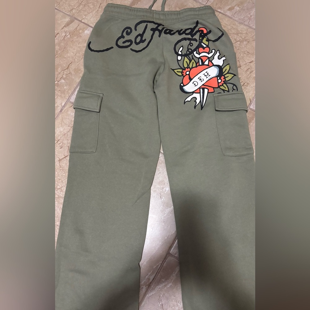 Ed hardy olive green sweats